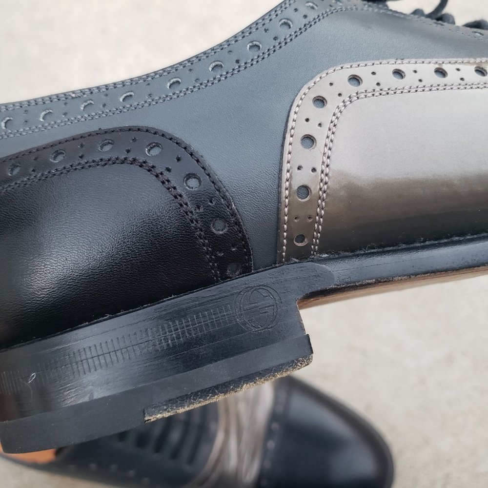 Gucci Oxfords Multi Color Leather Brogue Goodyear Lace Up 39 - Picture 9 of 9